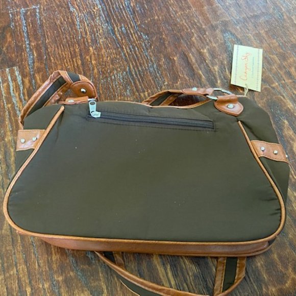 NWT * Canyon Sky SOUTHWEST Brown SHOULDER BAG Concho + Tigers Eye PEARL Necklace - Picture 8 of 10